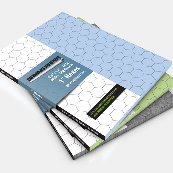 Gaming Paper - Blue Hexes